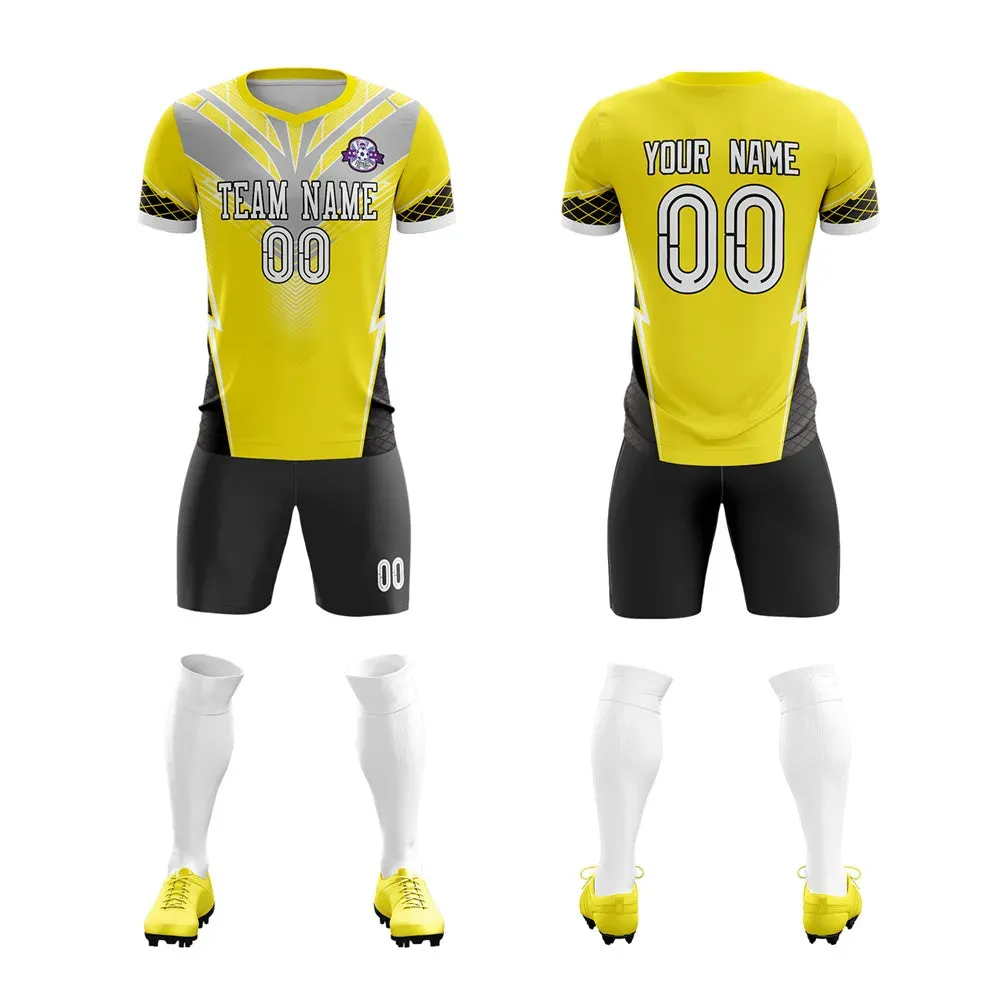 Custom White Red Training Uniform Soccer Sets Jersey