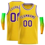 Custom Yellow Royal-White Classic Tops Casual Basketball Jersey