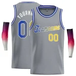Custom Dark Gray Red Classic Tops Casual Basketball Jersey