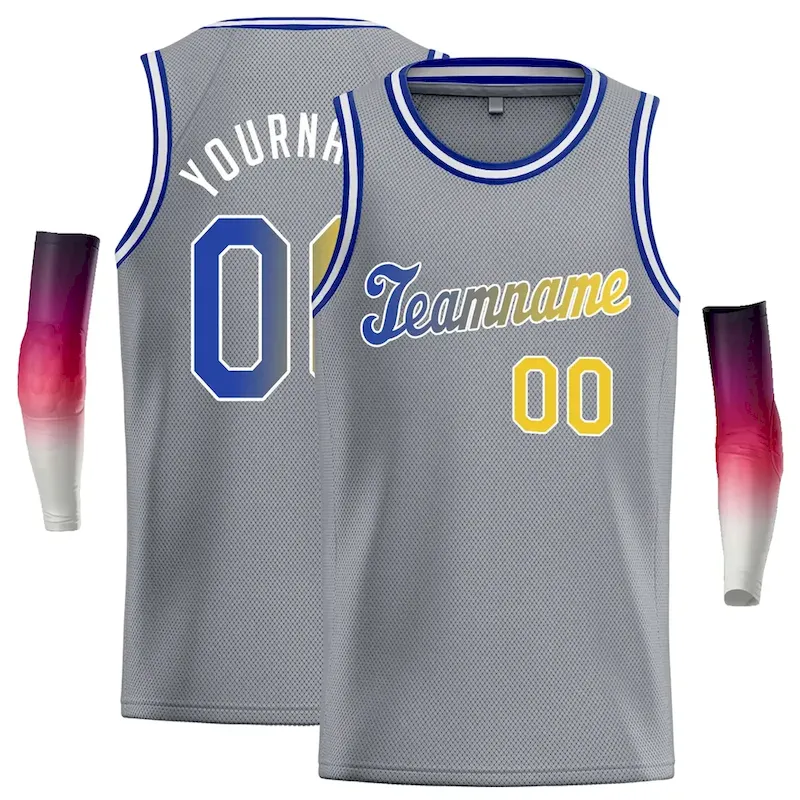 Custom Dark Gray Red Classic Tops Casual Basketball Jersey