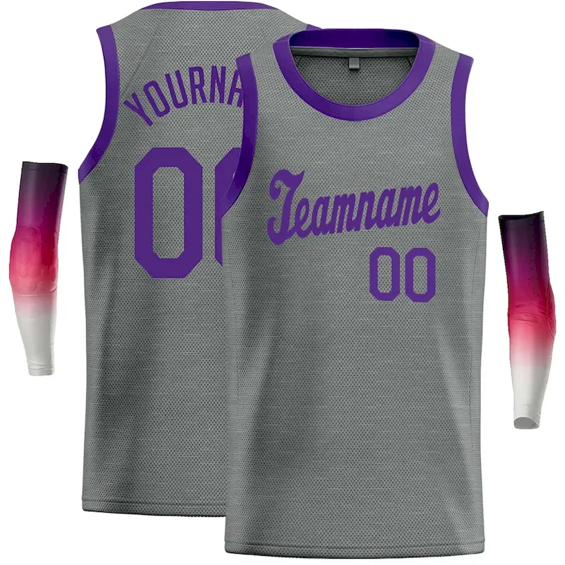 Custom Dark Gray Maroon Classic Tops Casual Basketball Jersey