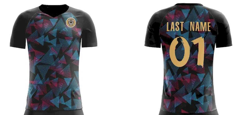Custom Black Yellow Sports Training Soccer Top Jersey