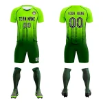Custom Neon Green-Green Printing Outdoor Tracksuit Soccer Sets Jersey