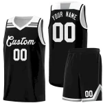 Custom Black White-Gray Classic Sports Uniform Basketball Jersey