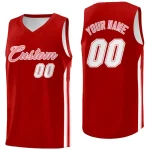 Custom Red White Classic Tops Fashion Sportwear Basketball Jersey