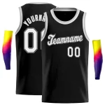 Custom Black White Classic Tops Sport Game Basketball Jersey