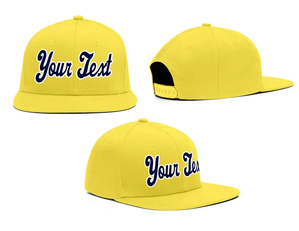 Custom Yellow Red-White Casual Sport Baseball Cap