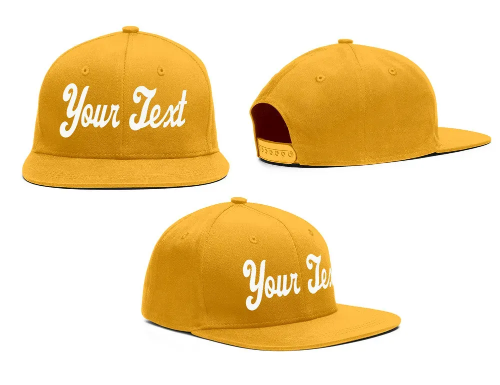 Custom Yellow White Casual Sport Baseball Cap