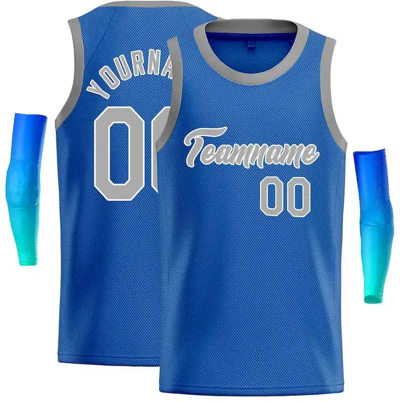 Custom Blue White Classic Tops Casual Basketball Jersey
