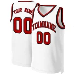 Custom White Navy-White Classic Tops Basketball Jersey