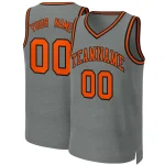 Custom Dark Gray Navy-Orange Classic Tops Basketball Jersey