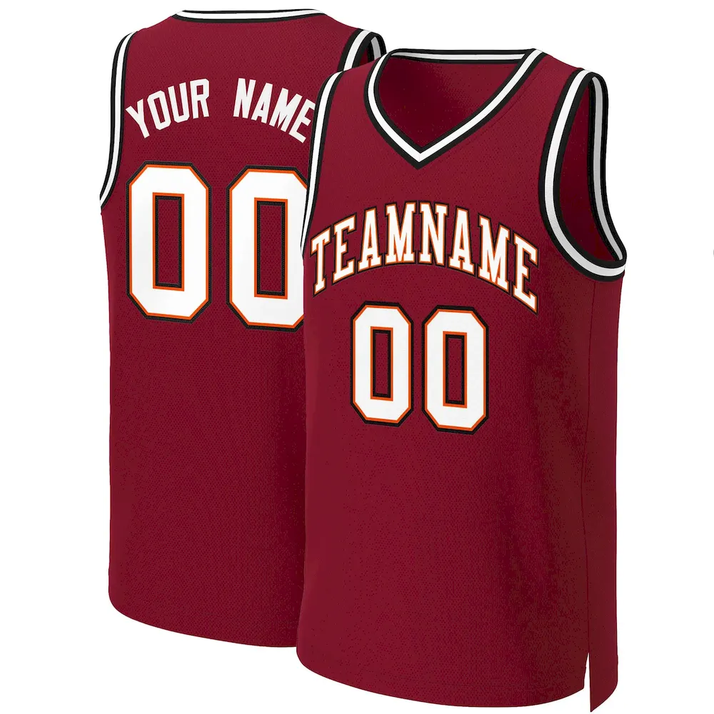 Custom Maroon Royal-White Classic Tops Basketball Jersey