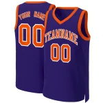 Custom Purple Gray-White Classic Tops Basketball Jersey