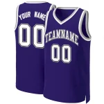 Custom Purple Orange-White Classic Tops Basketball Jersey