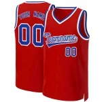Custom Red Royal-White Classic Tops Basketball Jersey