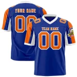 Custom Royal Gold-White Color Block Personalized Raglan Sleeves Authentic Football Jersey