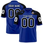 Custom Royal Gray Personalized Shoulder Star Pattern Authentic Football Jersey