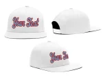 Custom White Lt Blue-Red Casual Sport Baseball Cap