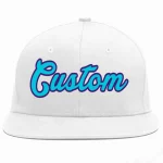Custom White Light Blue-purple Casual Sport Baseball Cap