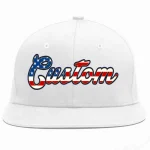 Custom White Vintage USA Flag-Gold Casual Sport Baseball Cap