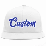 Custom White Royal-White Casual Sport Baseball Cap