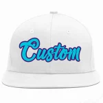 Custom White Light Blue-purple Casual Sport Baseball Cap