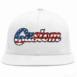 Custom White Vintage USA Flag-Gold Casual Sport Baseball Cap