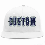 Custom White Navy-White Casual Sport Baseball Cap