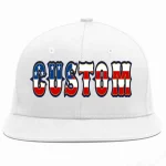 Custom White Vintage USA Flag-Gold Casual Sport Baseball Cap