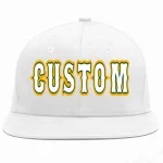 Custom White White-Kelly Green Casual Sport Baseball Cap
