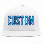 Custom White Light Blue-purple Casual Sport Baseball Cap