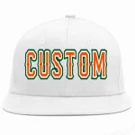 Custom White Orange-White Casual Sport Baseball Cap