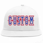 Custom White Royal-White Casual Sport Baseball Cap