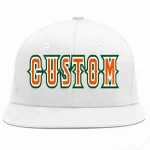 Custom White Orange-White Casual Sport Baseball Cap