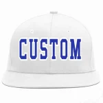 Custom White Royal-White Casual Sport Baseball Cap