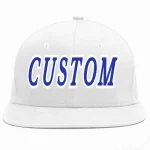 Custom White Royal-White Casual Sport Baseball Cap