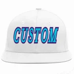 Custom White Light Blue-purple Casual Sport Baseball Cap