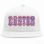 Custom White Royal-White Casual Sport Baseball Cap
