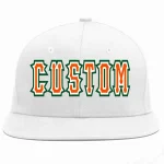 Custom White Orange-White Casual Sport Baseball Cap