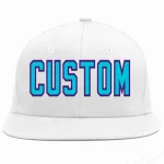 Custom White Light Blue-purple Casual Sport Baseball Cap
