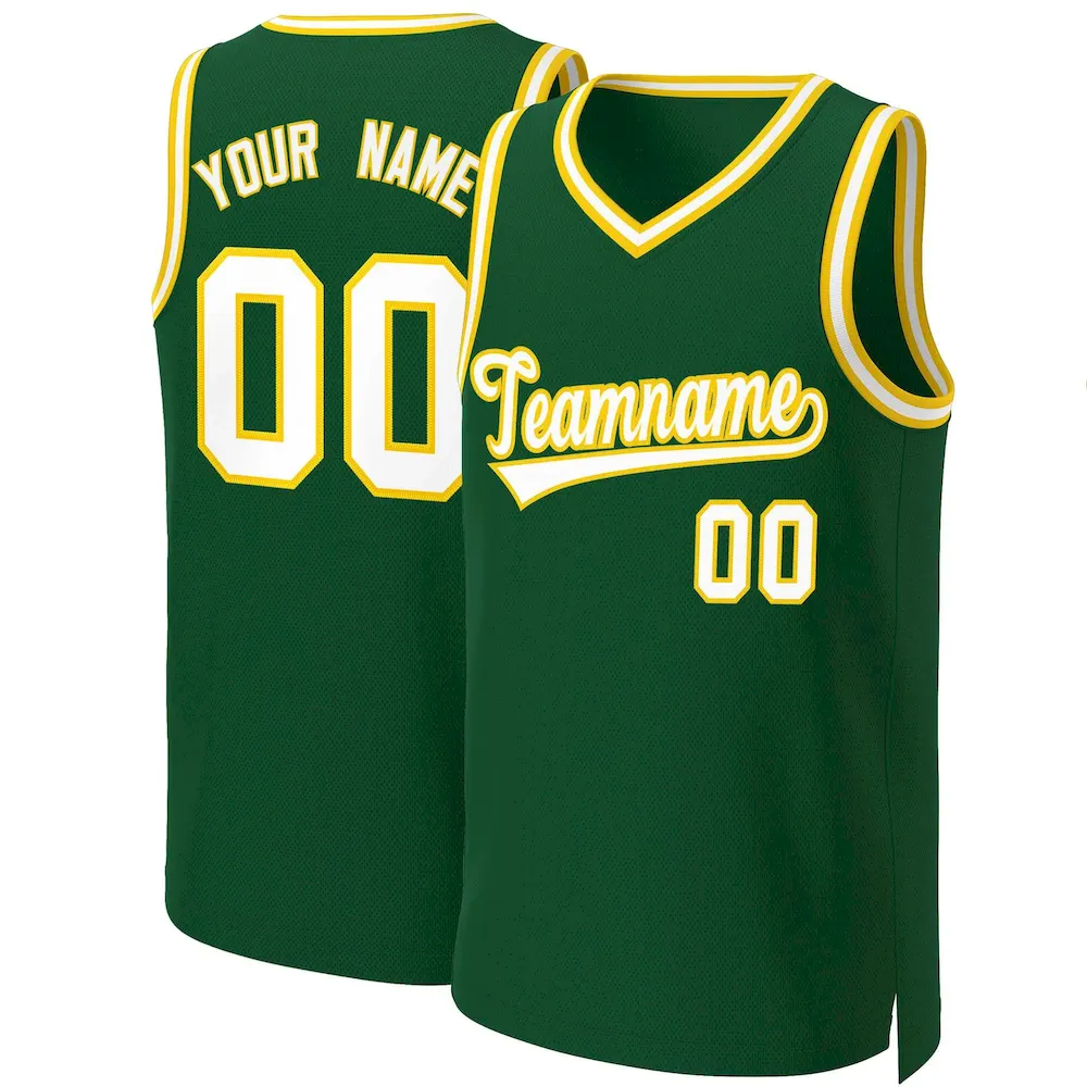 Custom Green Royal-White Classic Tops Basketball Jersey