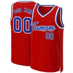 Custom Red Royal-White Classic Tops Basketball Jersey