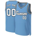 Custom Light Blue Yellow-Navy Classic Tops Basketball Jersey