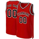 Custom Red Red-White Classic Tops Basketball Jersey