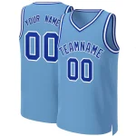Custom Light Blue Navy-White Classic Tops Basketball Jersey