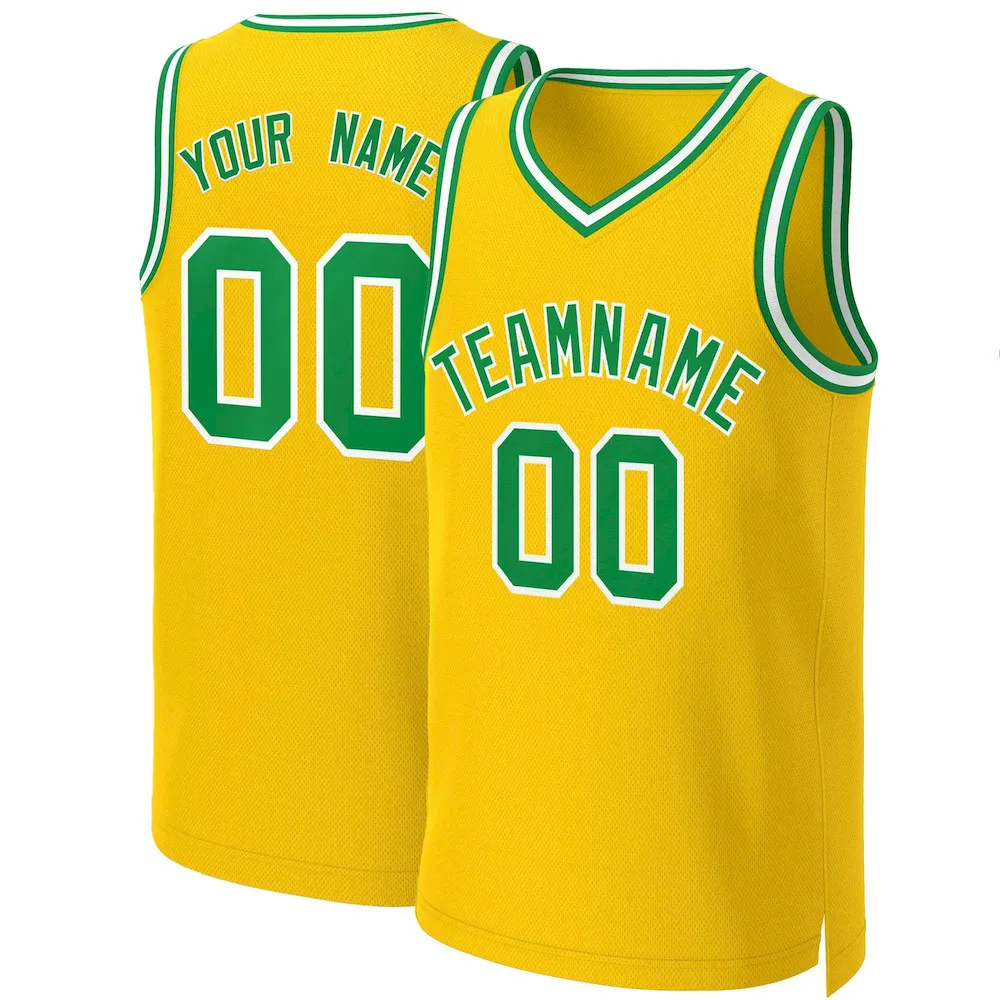Custom Yellow Royal-White Classic Tops Basketball Jersey