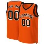 Custom Orange Navy-White Classic Tops Basketball Jersey