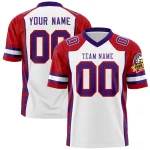 Custom Purple Red Gradient Personalized Side Pattern Authentic Football Jersey