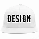 Custom White Black-White Flat Eaves Sport Baseball Cap Design for Men/Women/Youth