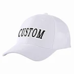 Custom White Black-Yellow Curved Eaves Sport Baseball Cap Design for Men/Women/Youth